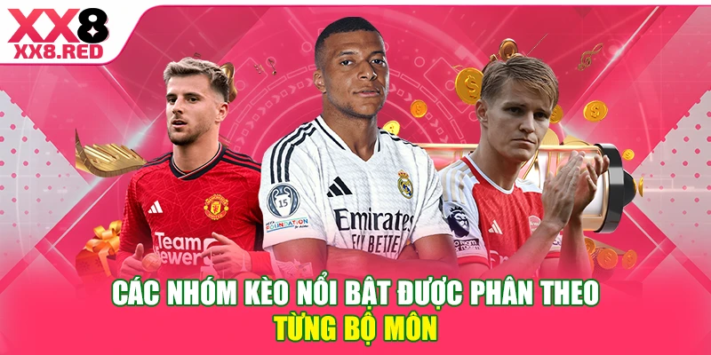 Các nhóm kèo nổi bật được phân theo từng bộ môn